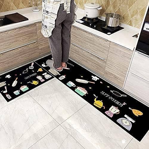 2pcs Anti slip Kitchen Floor Mat Set- My Kitchen KS