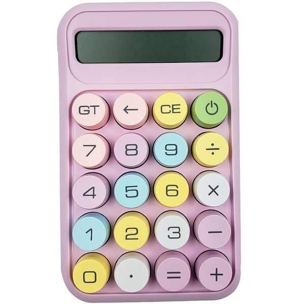 Runzon RZ 819 Colourful Mechanical Key Electronic Calculator KS