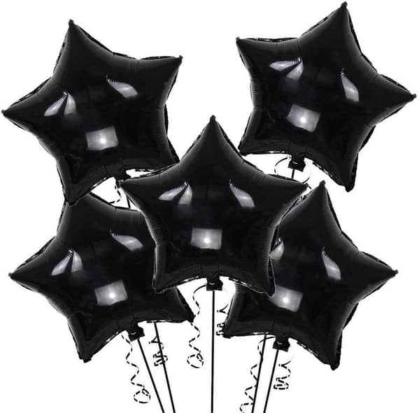 5 Pc Metallic Stars For Birthday Decorations Party & Birthday Items Birthday Celebration Birthday Decor - Metallic Foil Stars shining stars
