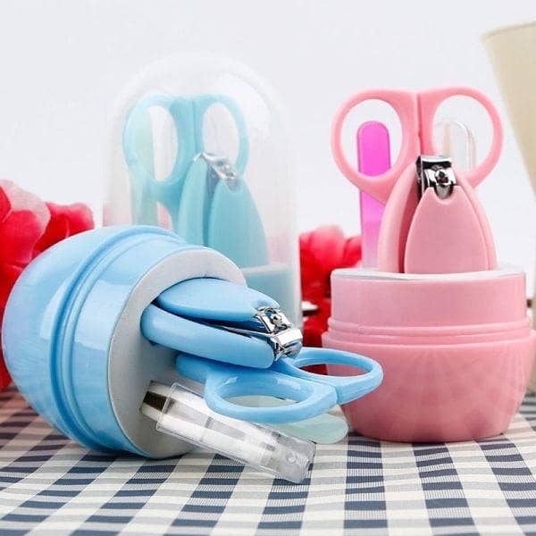 Imported baby products - 4Pcs Baby Manicure kit baby Nail Trimmer Nail Clipper Nails Cutter baby nail buffer set easy to use baby nail care kit KS