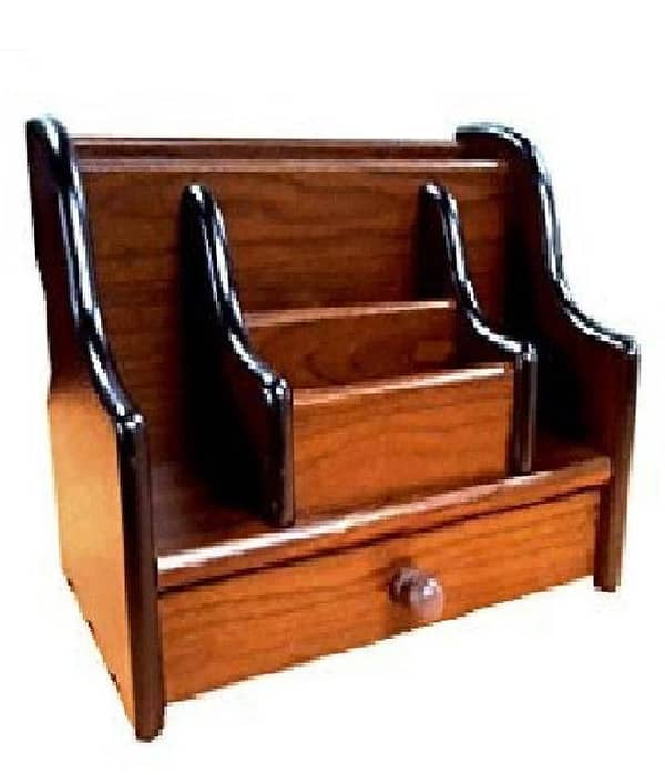 8039 Wooden Pen Stand Holder & Stationery Organizer - Brown