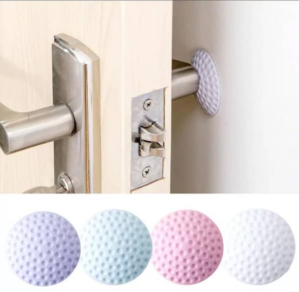 Pack Of 6 - Rubber Wall Protectors Self Adhesive Door Handle Stopper Stop