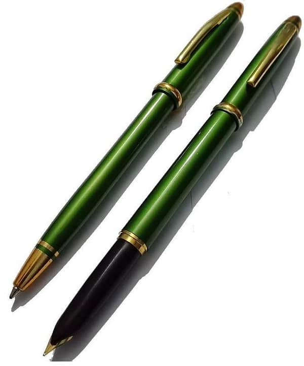 KS1 Gift Pen Set of 2pcs {Fountain / Ink Pen and Ball Pen} - Green