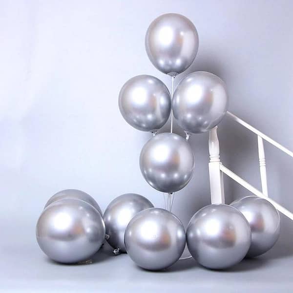 Metallic Chrome Balloons (Pack of 10) For Birthday, Wedding, Anniversary, Baby Shower Party Decoration,-(K. S. )