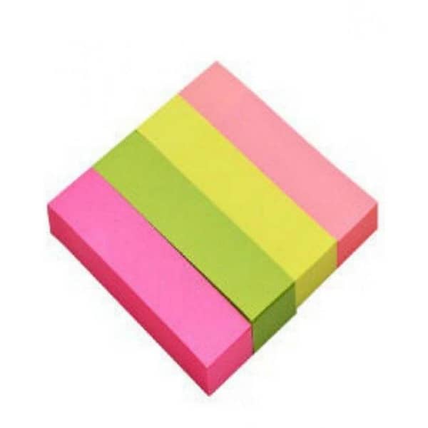 Pack of 4 Sticky Note Pad - 100 pages each x 4 colours = 400 sticky notes - Multicolor