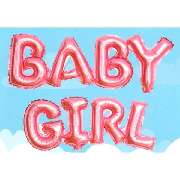 Pink / Blue BABY GIRL / BOY Letters Foil Balloons for Decoration and Baby Shower Celebration,-(K. S. )