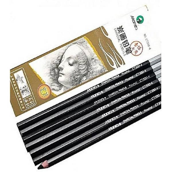 Set of 6 Soft Charcoal Pencils