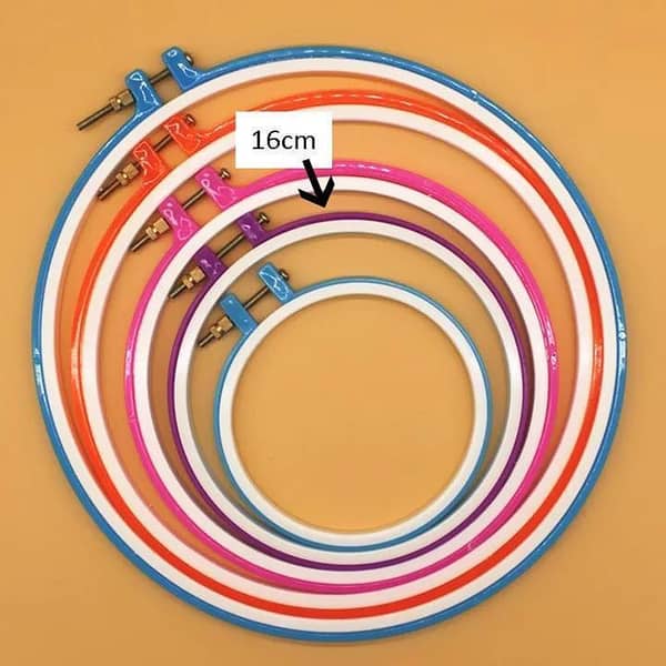 5pcs Embroidery Hoop Circle Round Frame Cross Stitch Ring Plastic Circular Embroider Hoops Needlework Tools for Home Patchwork-KS