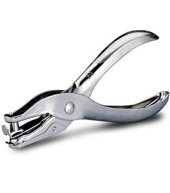 Single One Hole Punch Machine - Silver