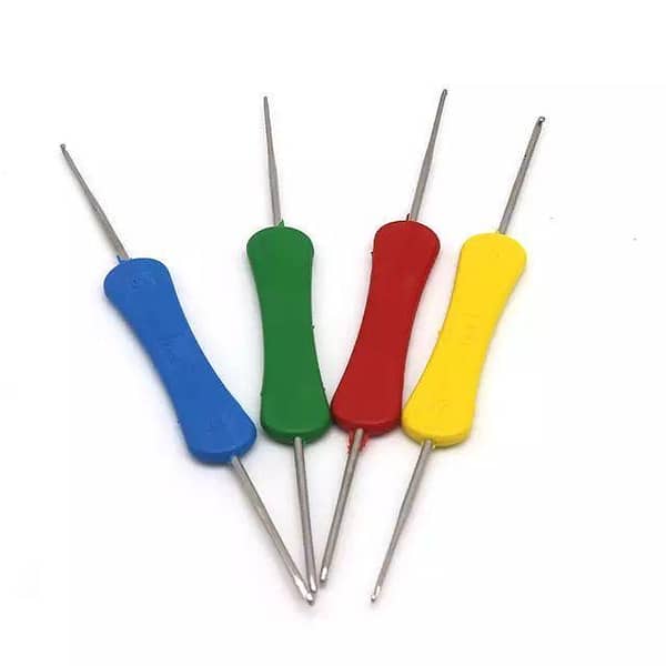 8 Pcs 2 sided Multi Color Double Heads Knitting Needles Crochet Hooks Stainless Steel Sewing Accessories-KS