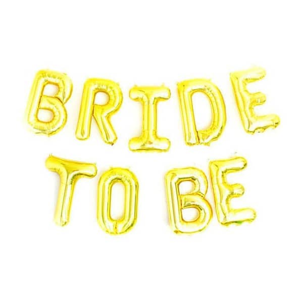 Bride to Be Foil Letter Balloon Banner Bridal Shower Wedding Celebration Decoration Supplies,-(K. S. )