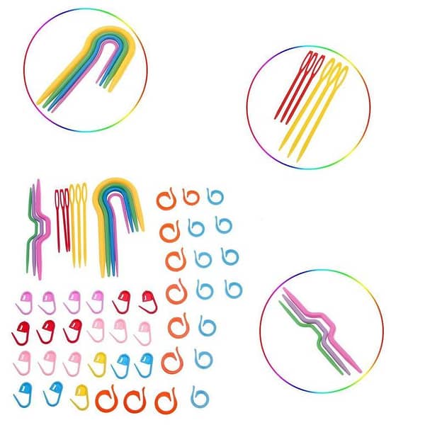 Plastic Knit Stitch Knitting Clip Craft Crochet Needles Hook Stitch With Locking Knitting Crochet Marker Needle Clip Craft-KS