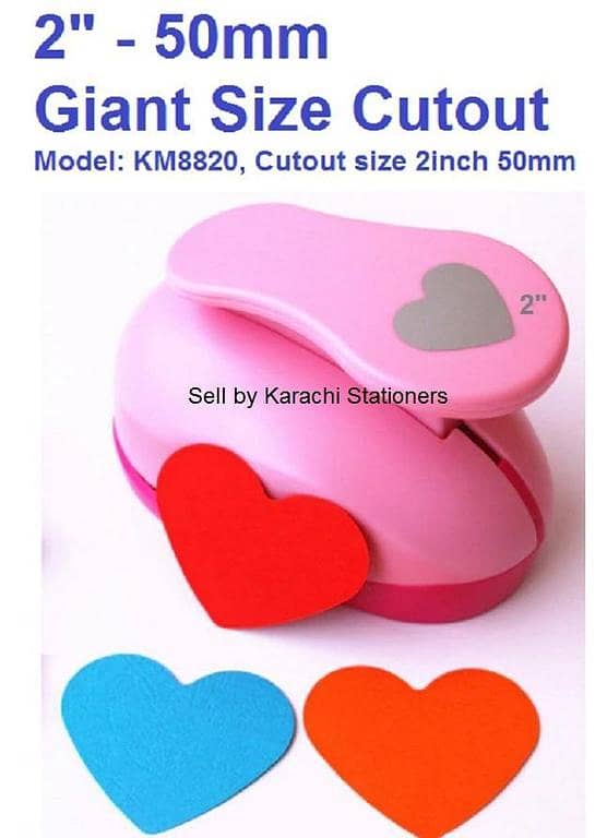 KM8820 2inch dia cut - Heart Design Punching Machine DIY Craft Punch Shape Cutter