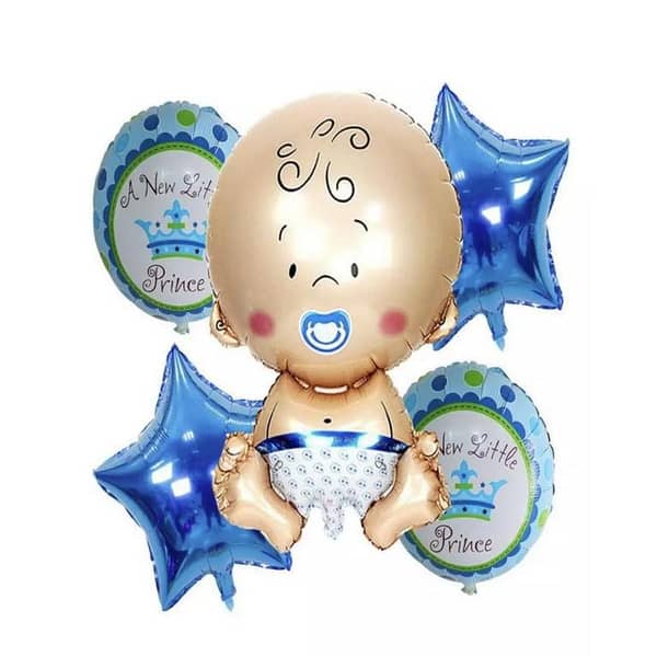Baby Shower Set (Boy / Girl) Foil Balloons for Decoration and Celebration (5 pcs / Set),-(K. S. )