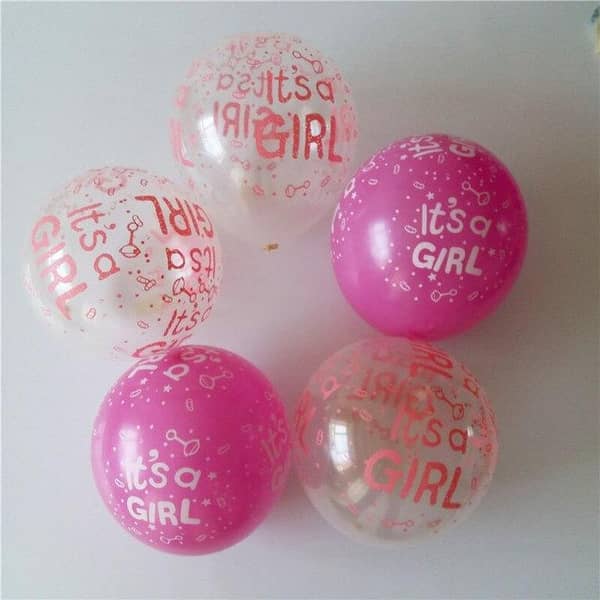 Pink / Blue / Transparent Latex Balloons (Its a Girl / Its a Boy) for Decoration and Baby Shower Celebration (10 pcs),-(K. S. )