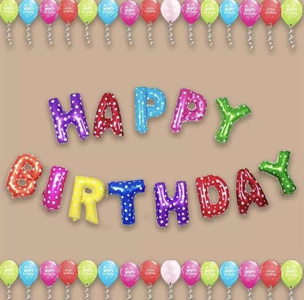 Happy Birthday Multi Color Theme Set For Birthday Decoration and Celebrations,-(K. S. )