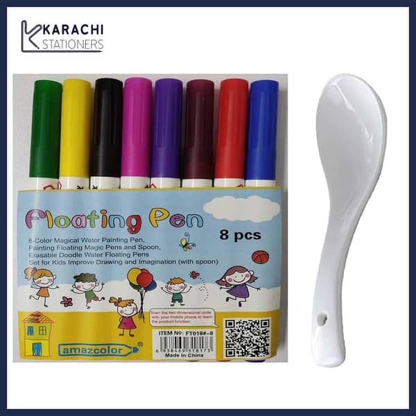 8pcs Set Doodle Magical Water Painting Floating Marker Pens,Diy Drawing Floating Pen in Water,A Watercolor Pen That Can Float in the Water (8 Colors)