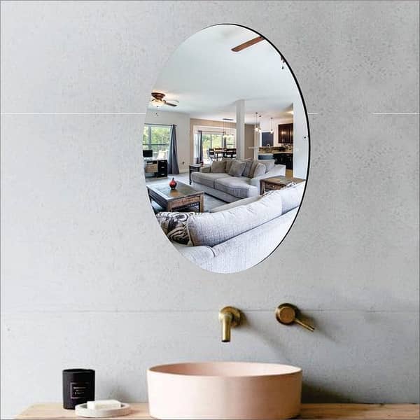 Oval Shape Flexible Self Adhesive Non-Glass Mirror Sticker, Oval Shape Mirror Sticker, Self Adhesive Wall Mirror Sticker, Mirror Wall Sticker, Oval Shape Mirror Sheet, Mirror Wall Sheets KS