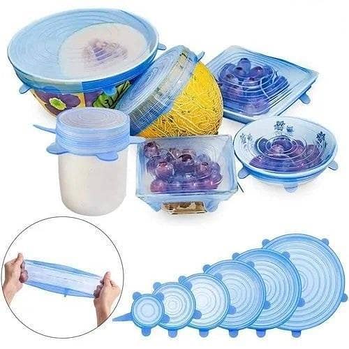 6pcs/set Silicone Lid Spill Stopper Cover Universal Silicone Suction Lid-bowl Pan Kitchen Tools Pan Lids Cover Stoppers Tools KS