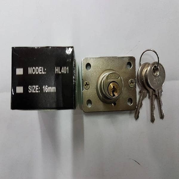 DRAWER LOCK 16MM BRASS CYLINDER WITH TWO KEYS. - KS