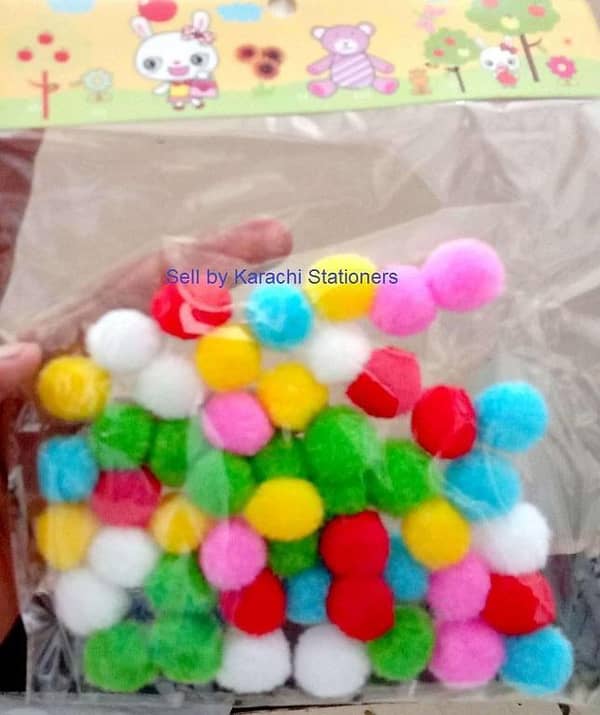 2cm Flourcent Pompoms Craft Assorted Colors Art and Craft  Pom poms
