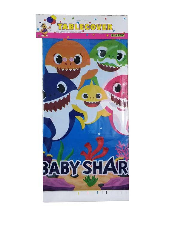 Baby Shark Plastic Table Cover (180 x 108 cm) For Birthday Party Decoration,-(K. S. )