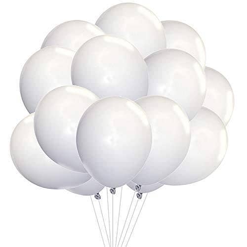 50 pc White Balloons for Birthday decorations Happy Birthday decorations -party decorations Balloons party celebrations -red balloons -Birthday party items -party items- party balloons -couple Balloons - imported balloons- happy Birthday Balloons