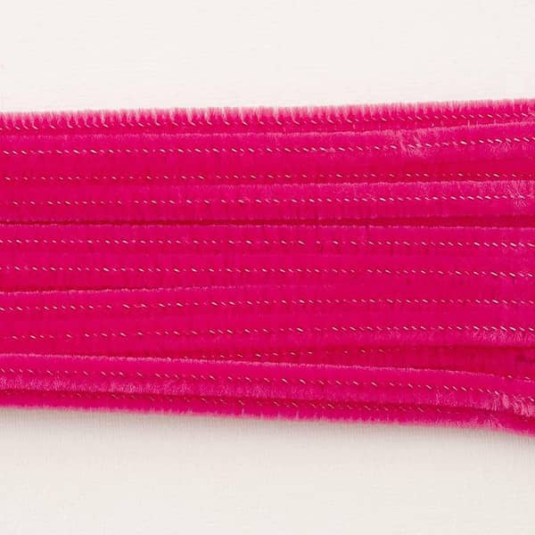 Pack of 50 - Dark Pink Pipe Cleaner velvet Sticks