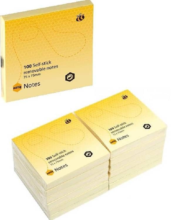12pkts Sticky Note Pad 100 sheets 3x3inch in a pad yellow