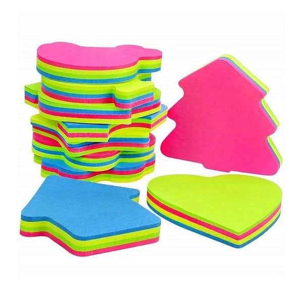 Different shapes 3inx3in Sticky Note Pad 100 sheets in a pad multi colour Sticky Notes Book Mark Memo Pad Paper