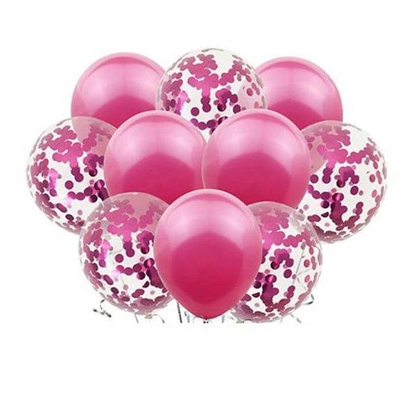 10pcs/Set Latex Balloons with Confetti Filled Balloons For Birthday and Event Decoration,-(K. S. )