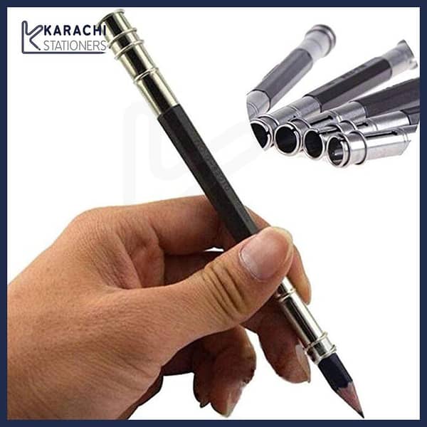 Dual-headed Pencil Extender Adjustable Metal Handle Pastel Sketch Pencil Lengthener Sketching Pencil Extender