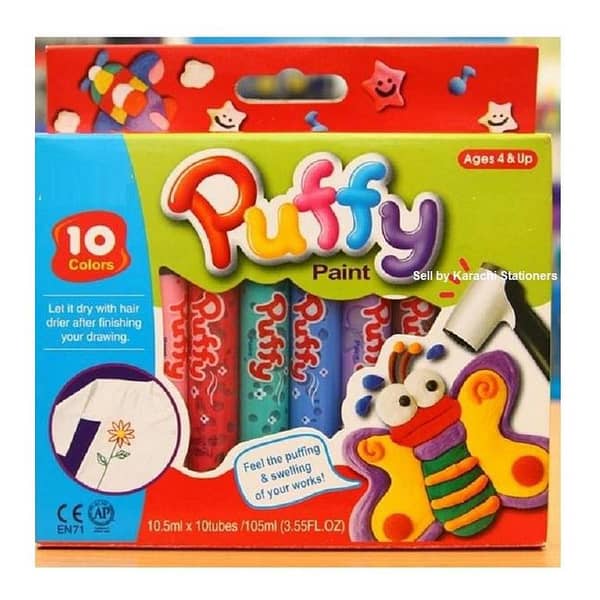 Puffy Paint Pack Of 10pcs Paints 3D Art Paints For Kids