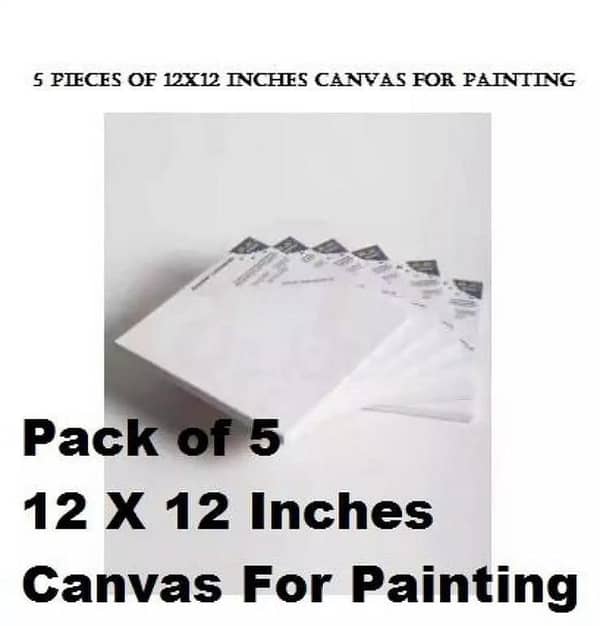 5 Pieces Of 12 X 12 Inches Canvas For Painting