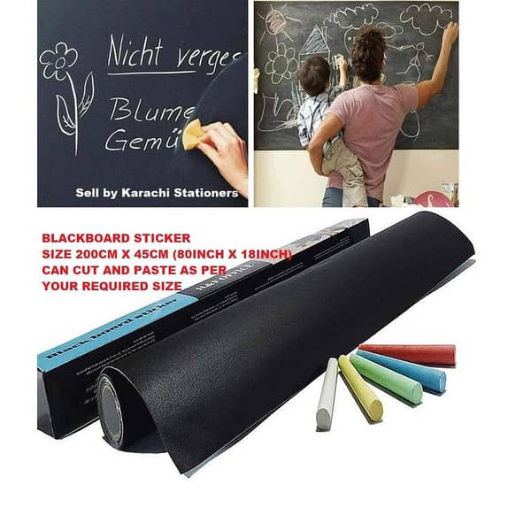 Large Waterproof Chalk Board, Blackboard Stickers Removable, Chalkboard Wall Sticker 150cm X 60 cm (36inch x 24inch)