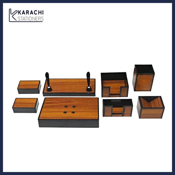 Wooden Table Set 8pcs Set  For Any Office Or Home Desk  KS