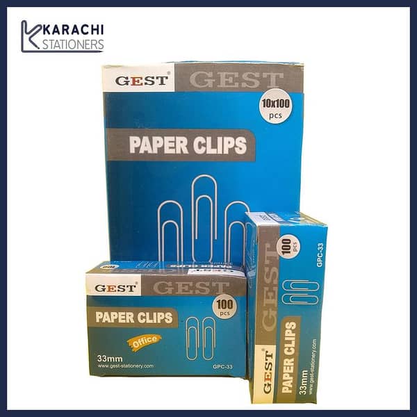10packets Guest Gem Clips 33mm -100pcs in a packet box x 10packets in a box Gem clip