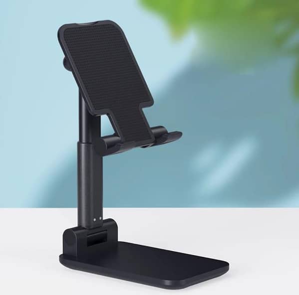 Universal Holder Folding Desktop Phone Tablet Pink With Mirror Non Slip Saving Space Durable Bracket Adjustable Stand