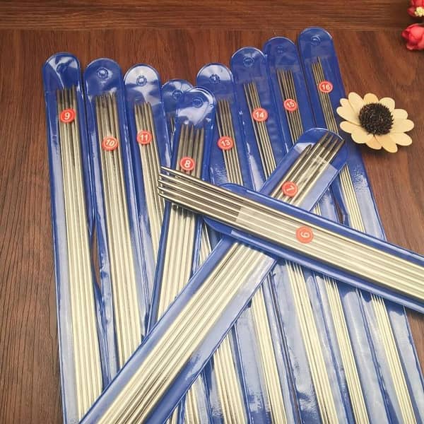 5PCS/SET 25cm stainless steel Straight knitting needles (set of four) crochet hooks knitting needles set Size 3mm-KS