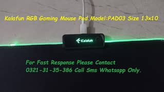 kalafun rgb gaming mouse pad small size