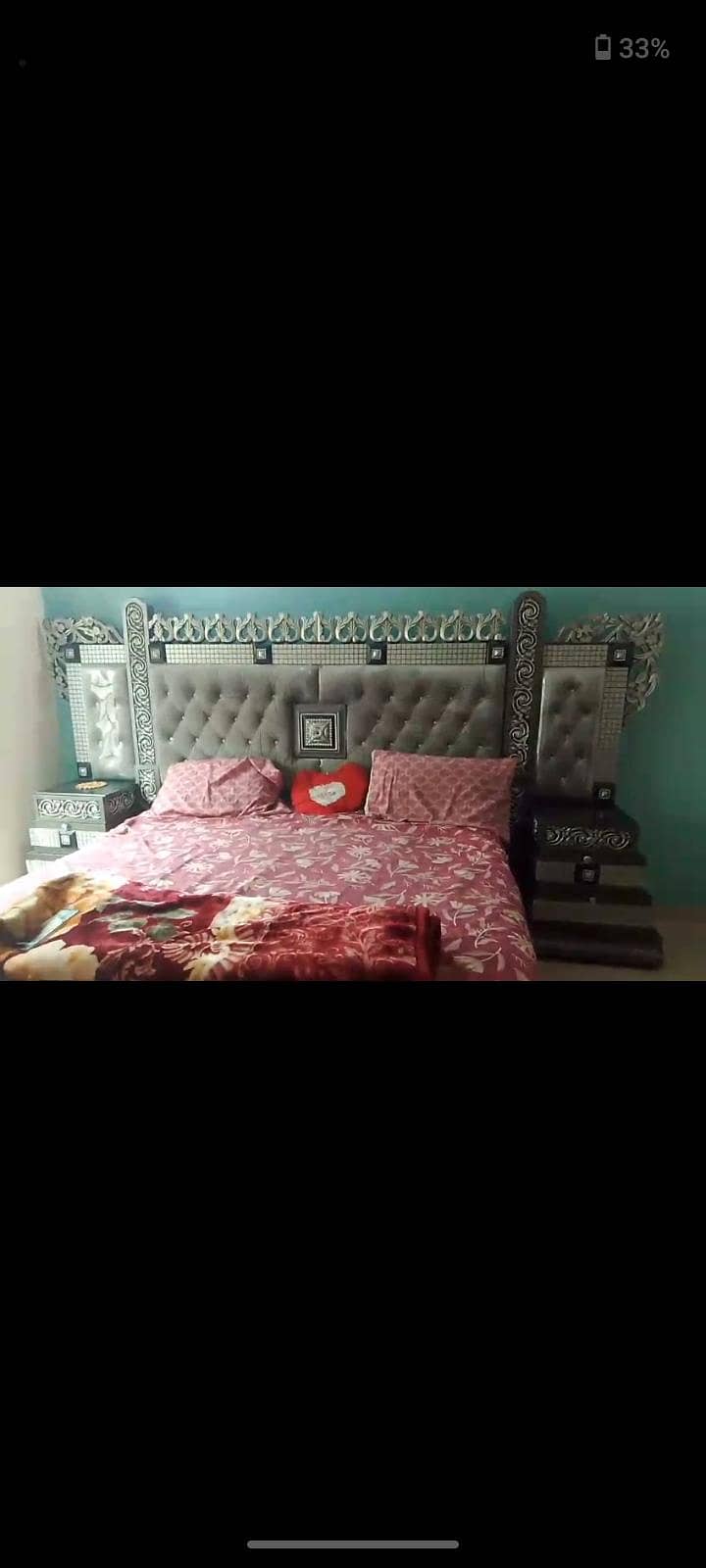 king size double bed, side tables and with dressing table 3