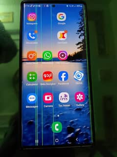 samsung note 20 ultra 5 lines on panel