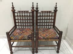 Wooden ancient style chair set