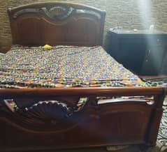 pure wooden double bed