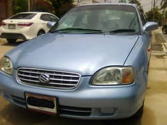 SUZUKI BALENO JXL 2003 MODEL SKY BLUE COLOUR BEHTREEN CONDITION
