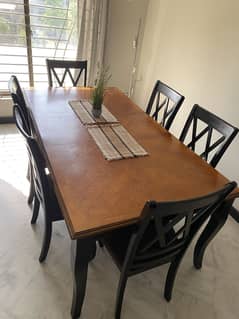 Imported extendable dining table