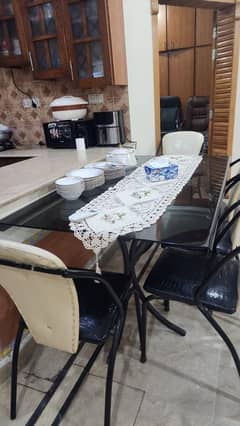 6 chairs with dining table