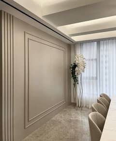 Molding wall, bedroom wall design , feature wall