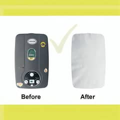 : 1 Pc Parachute Geyser Cover - Plain Grey Design.