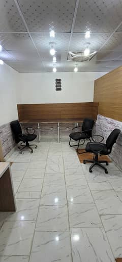 Sami furnished office for rent 450sqft in shahar e Faisal.